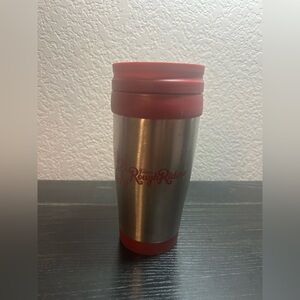 Frisko RoughRiders Baseball Travel Mug Red Silver Minor League
